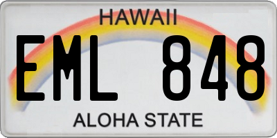 HI license plate EML848