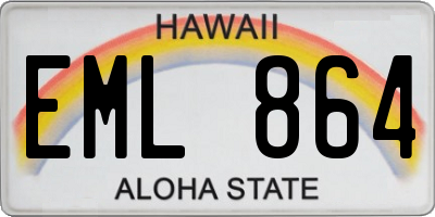 HI license plate EML864