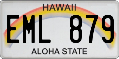 HI license plate EML879