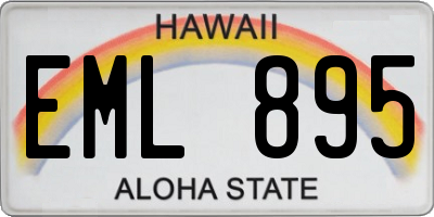 HI license plate EML895