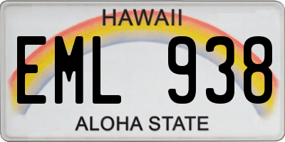 HI license plate EML938