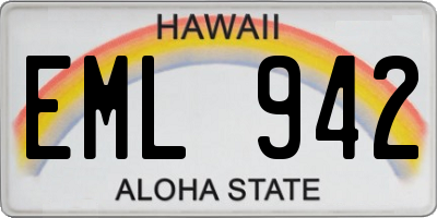HI license plate EML942