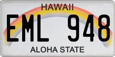 HI license plate EML948