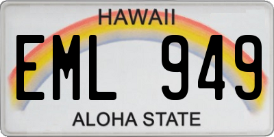HI license plate EML949