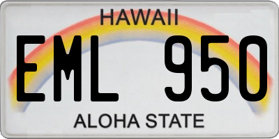 HI license plate EML950
