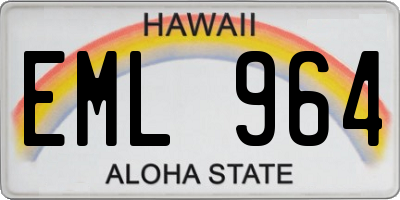 HI license plate EML964