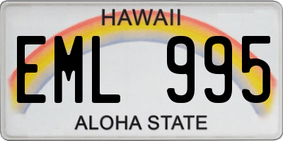 HI license plate EML995