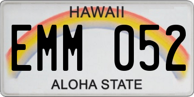 HI license plate EMM052