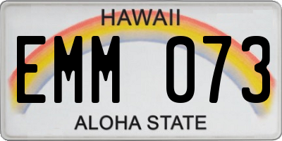 HI license plate EMM073