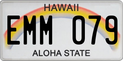 HI license plate EMM079