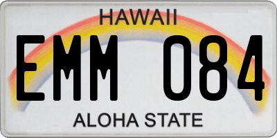 HI license plate EMM084