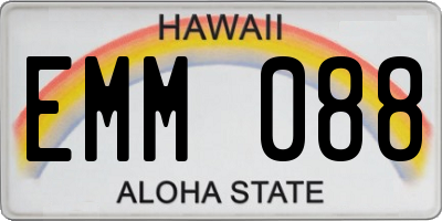 HI license plate EMM088