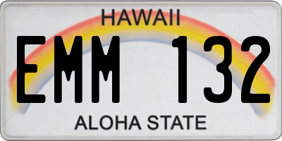 HI license plate EMM132