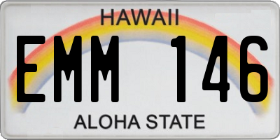 HI license plate EMM146