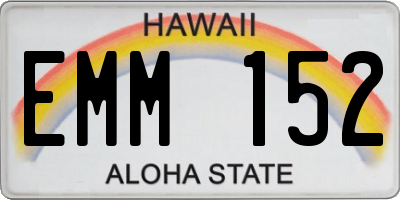 HI license plate EMM152