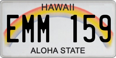 HI license plate EMM159