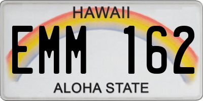 HI license plate EMM162
