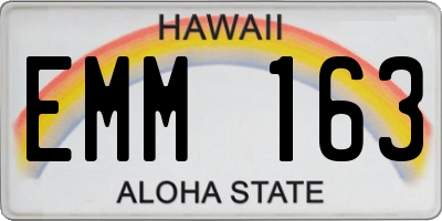 HI license plate EMM163