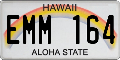 HI license plate EMM164