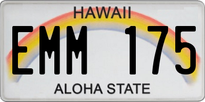 HI license plate EMM175