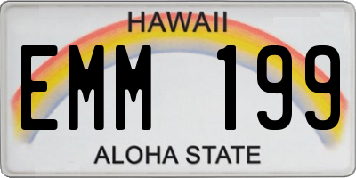 HI license plate EMM199