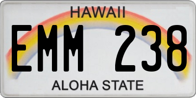 HI license plate EMM238