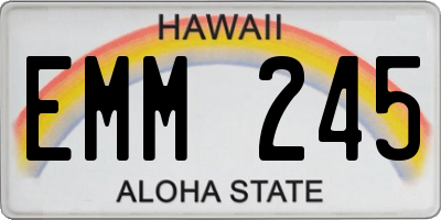 HI license plate EMM245