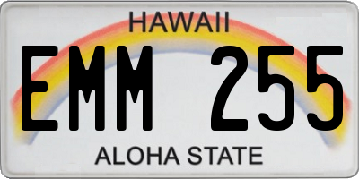 HI license plate EMM255