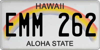 HI license plate EMM262
