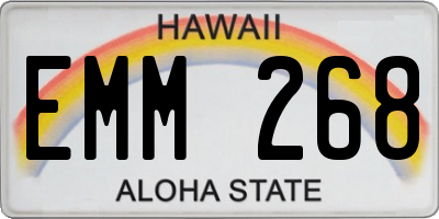HI license plate EMM268