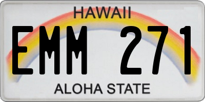 HI license plate EMM271