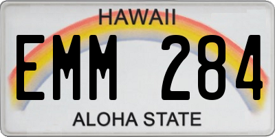 HI license plate EMM284