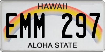 HI license plate EMM297