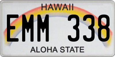 HI license plate EMM338