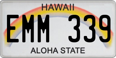 HI license plate EMM339
