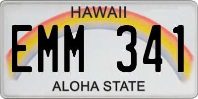 HI license plate EMM341