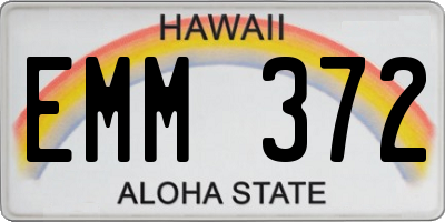 HI license plate EMM372