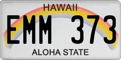 HI license plate EMM373
