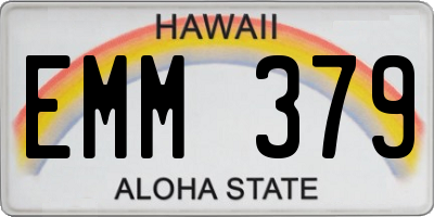 HI license plate EMM379
