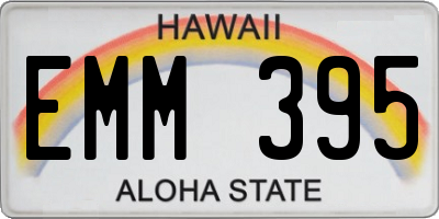 HI license plate EMM395