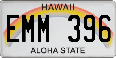 HI license plate EMM396