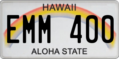 HI license plate EMM400