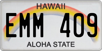 HI license plate EMM409