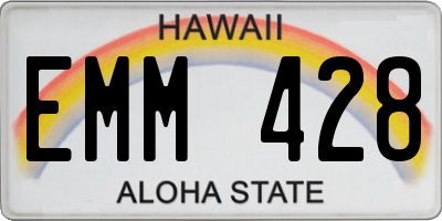 HI license plate EMM428