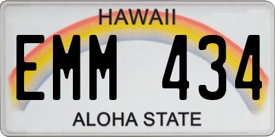 HI license plate EMM434