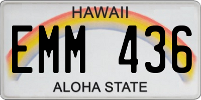 HI license plate EMM436