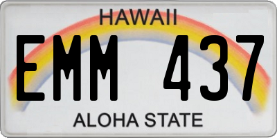 HI license plate EMM437
