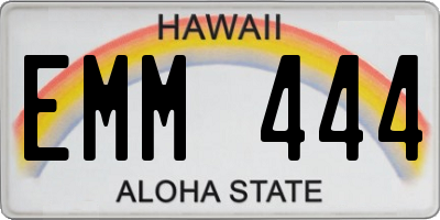 HI license plate EMM444