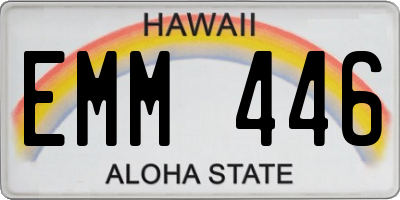 HI license plate EMM446