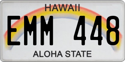 HI license plate EMM448